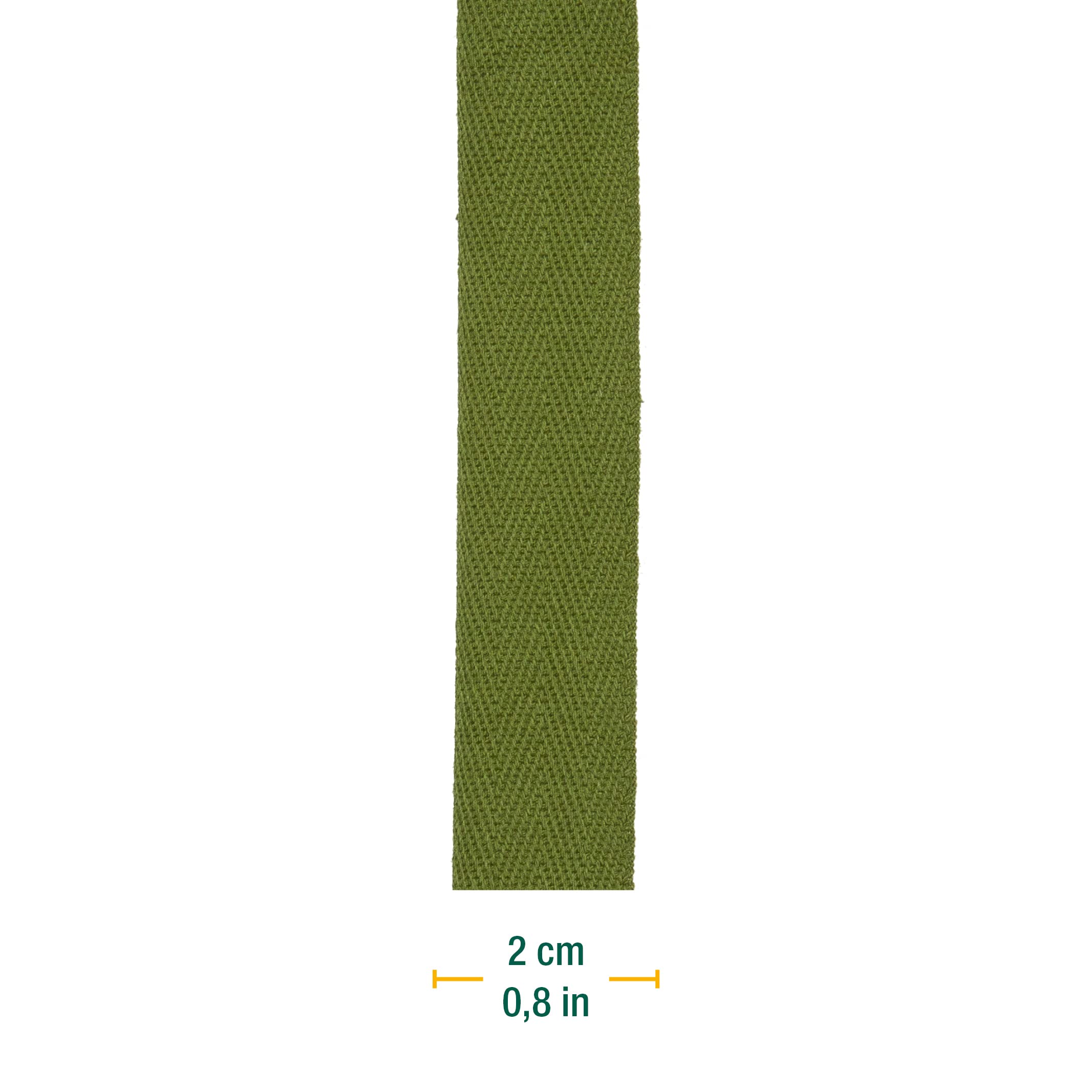 Halbach Seidenbänder Cotton Ribbon 20 mm x m, Ribbons for Crafts Sold by The Metre Fabric Ribbon for Decorations Woven Ribbon - Image 2