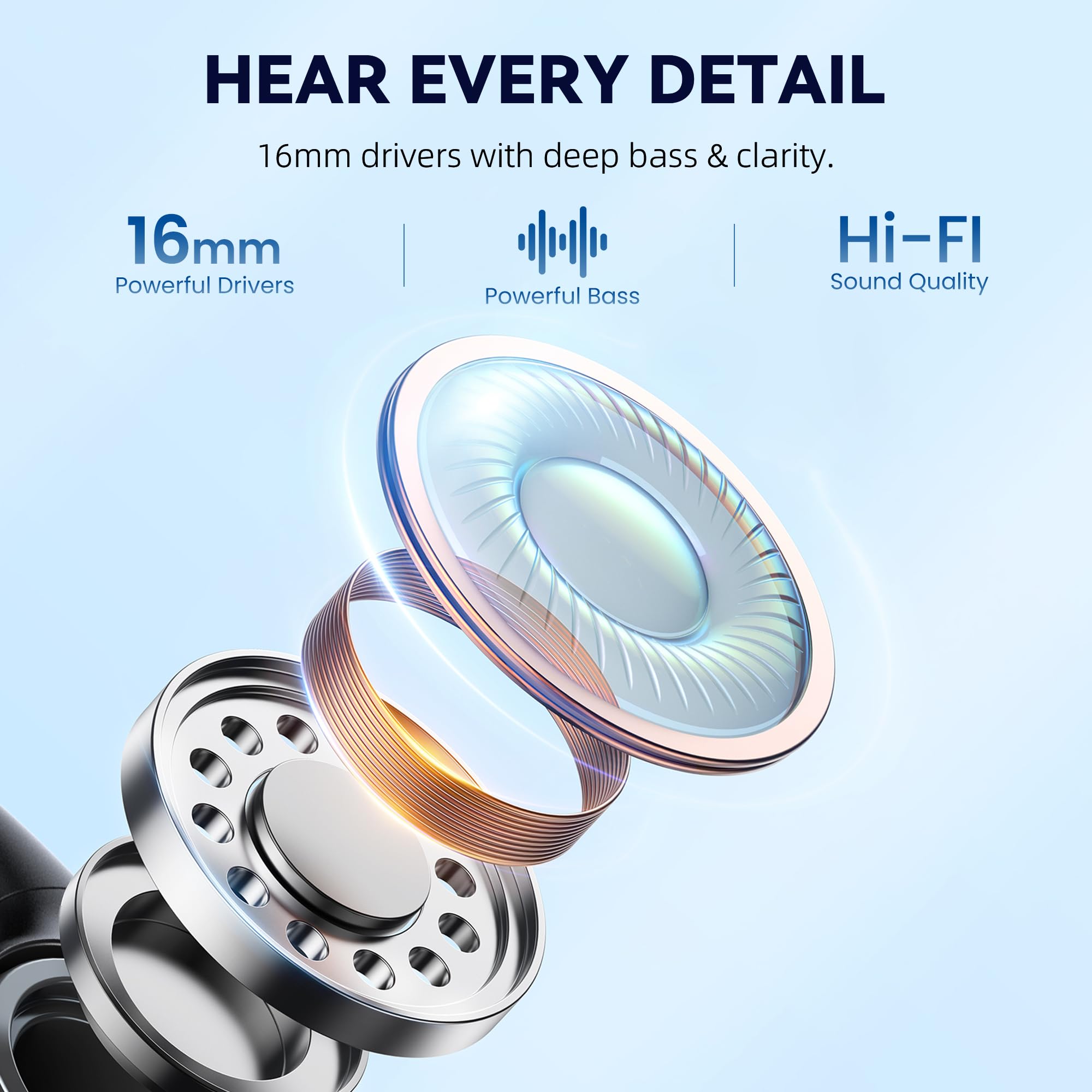 HIFI WALKER Knochenleitung Kopfhörer mit MP3 & Bluetooth 5.3 – Schwimmen Kopfhörer IPX8, 8GB Speicher, Leicht & Sicher für Laufen, Radfahren, Training
