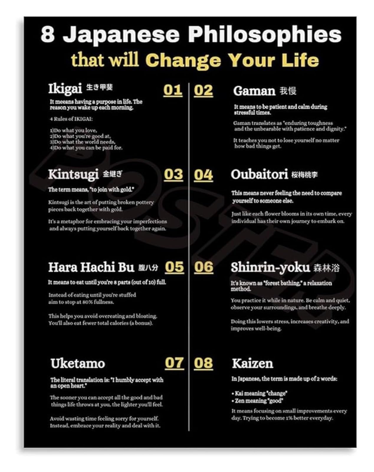 PKNVKZIDK Productivity and Focus Canvas Wall-Art Inspired Principles Motivational Poster for Office Workspace Framed,12x18inch(30x45cm)