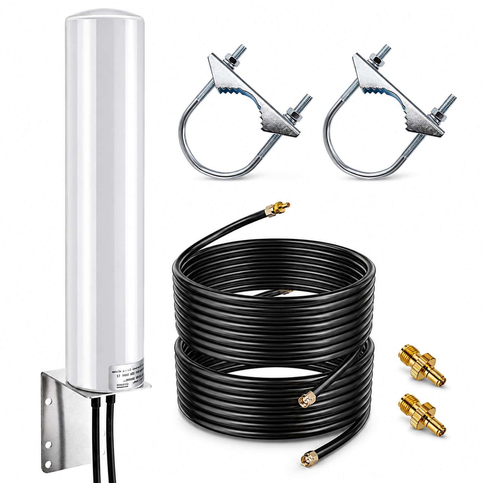 Antenna Esterna 5G 4G LTE 4,5dBi, 2x2 MIMO, Alto Guadagno, 700-6000MHz