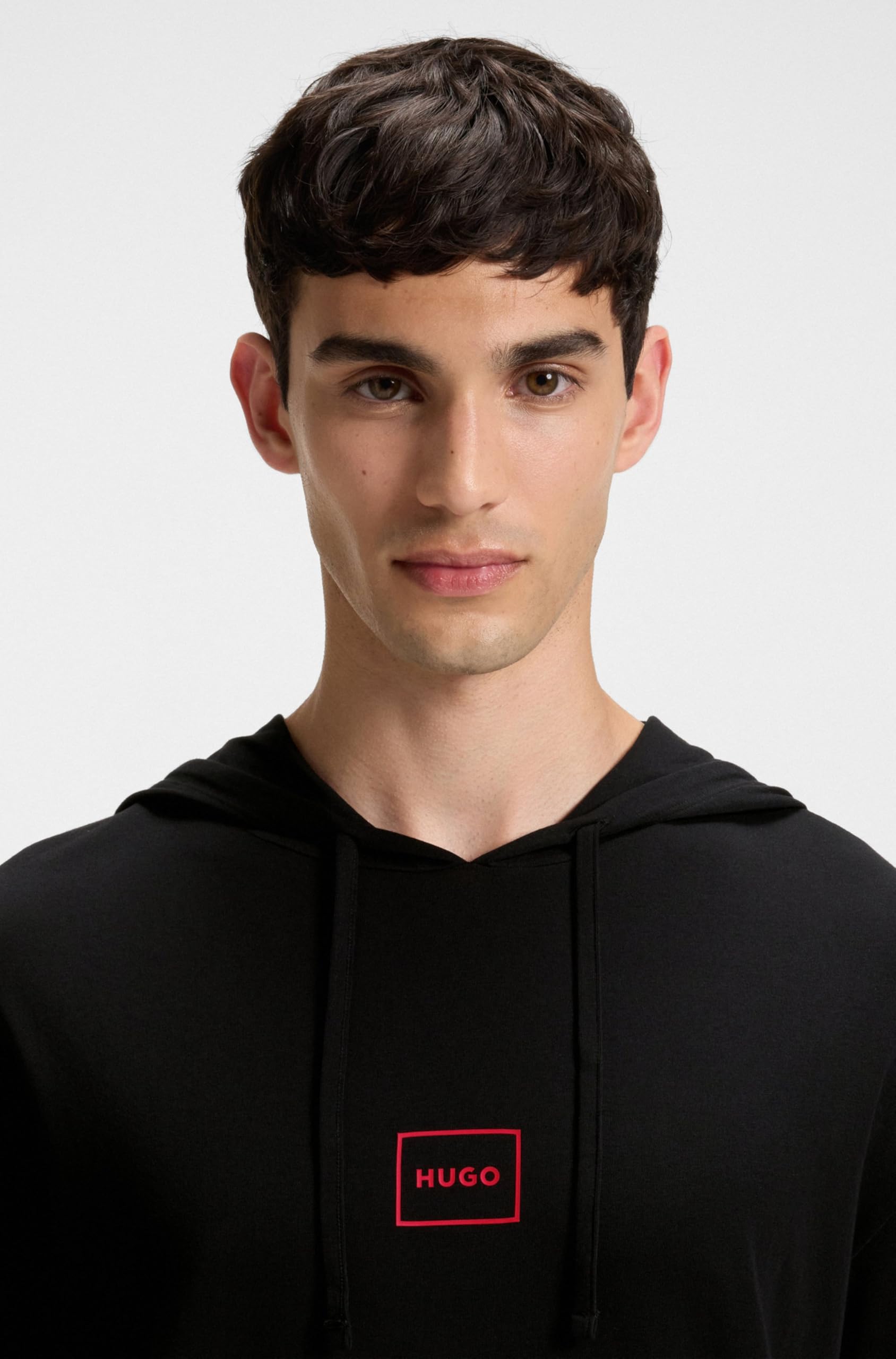 HUGO Męski Bluza Z Kapturem Laze Lounge, Black