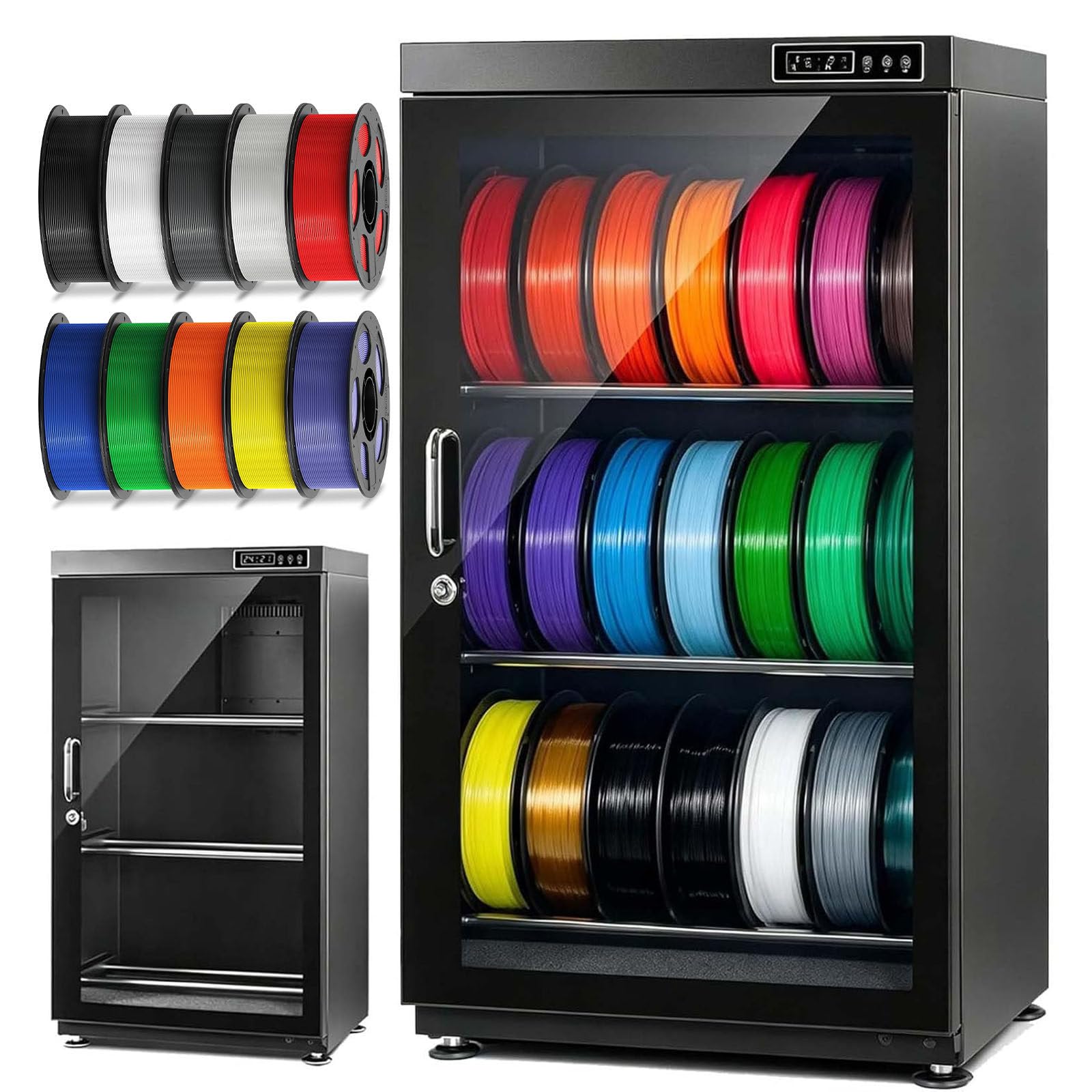 WEIMILOR 3D Printer Filament Dryer Box, Large Storage Case 115L