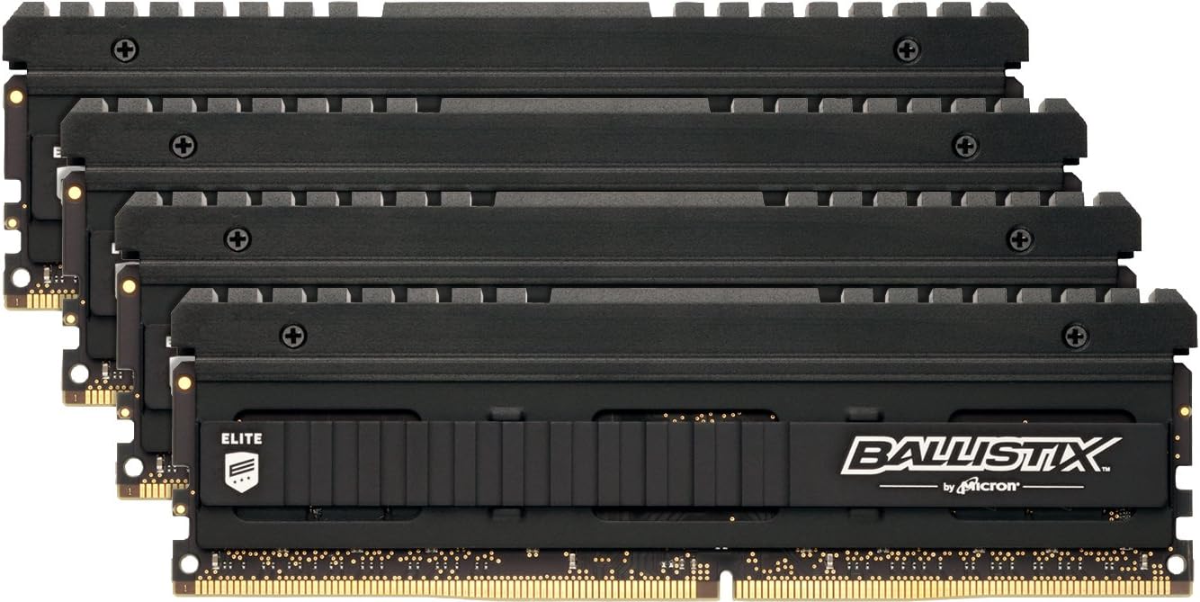 Ballistix Elite 16GB Kit (4GBx4) DDR4 3200 MT/s (PC4-25600) DIMM 288-Pin Memory - BLE4K4G4D32AEEA