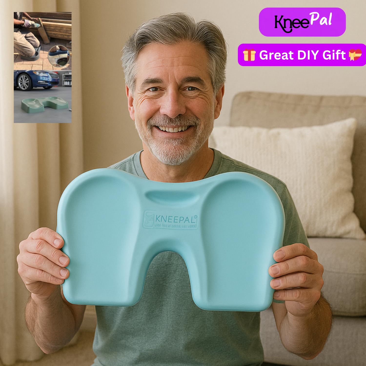 The original is here. This ultra-thick kneeler's patented design offers a quality alternative to collapsible flat foam pads. Beloved by gardeners, Moms, yoga buffs, fitness peeps.