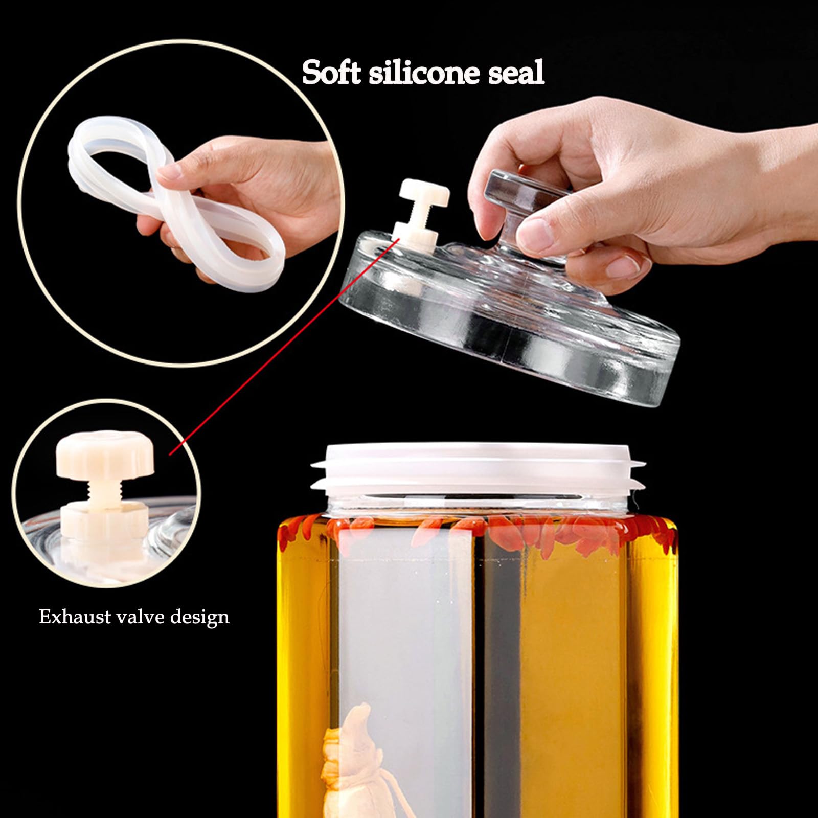 Mini Getränkespender Mit Wassertank Und Hahn,Getränke-Kühleimer Mit Wasserhahn,Glas-Getränkespender Mit Deckel Weithals-Eisgetränkeglas,A Faucet,10L