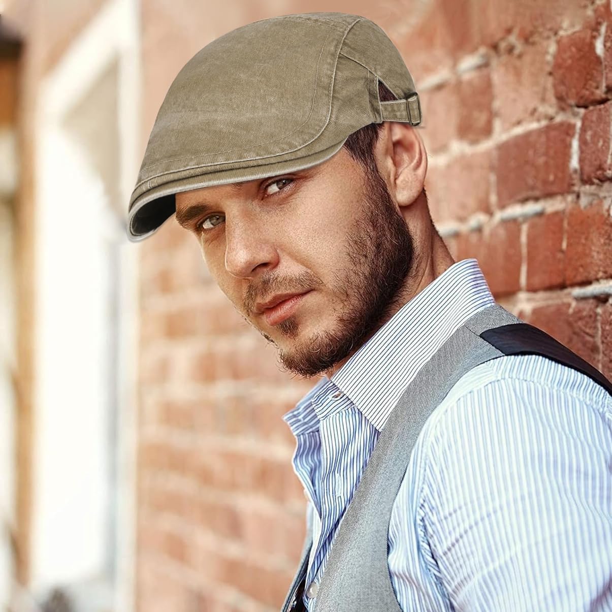 Men's Newsboy Hats Flat Ivy Gatsby Cap Irish Cabbie Driving Golf Hunting Hat - Image 2