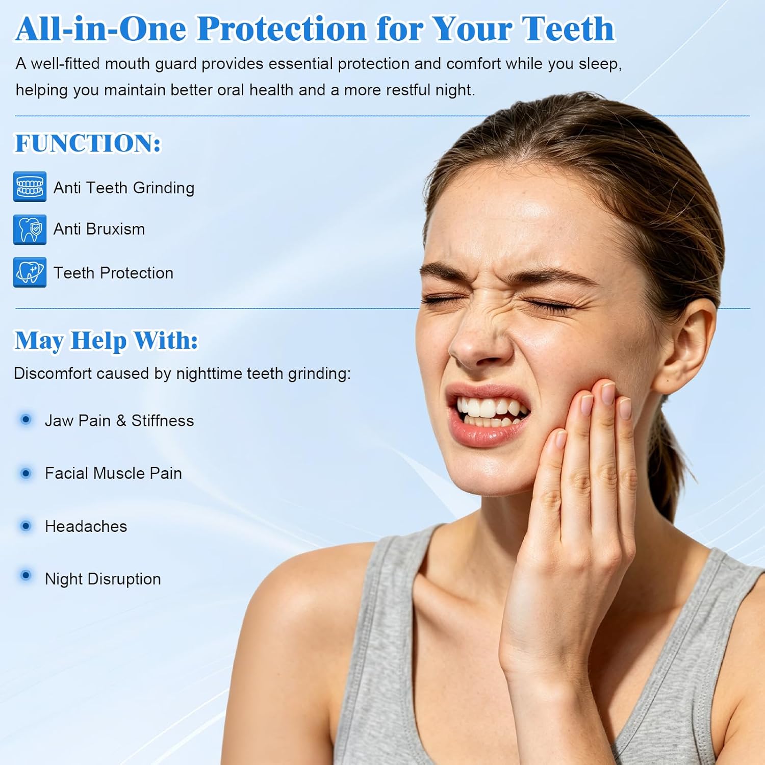 Anti Grinding Guard, Mouth Guard for Grinding Teeth At Night, Night Mouth Guards for Teeth Grinding, Teeth Grinding Mouth Guard for Sleep