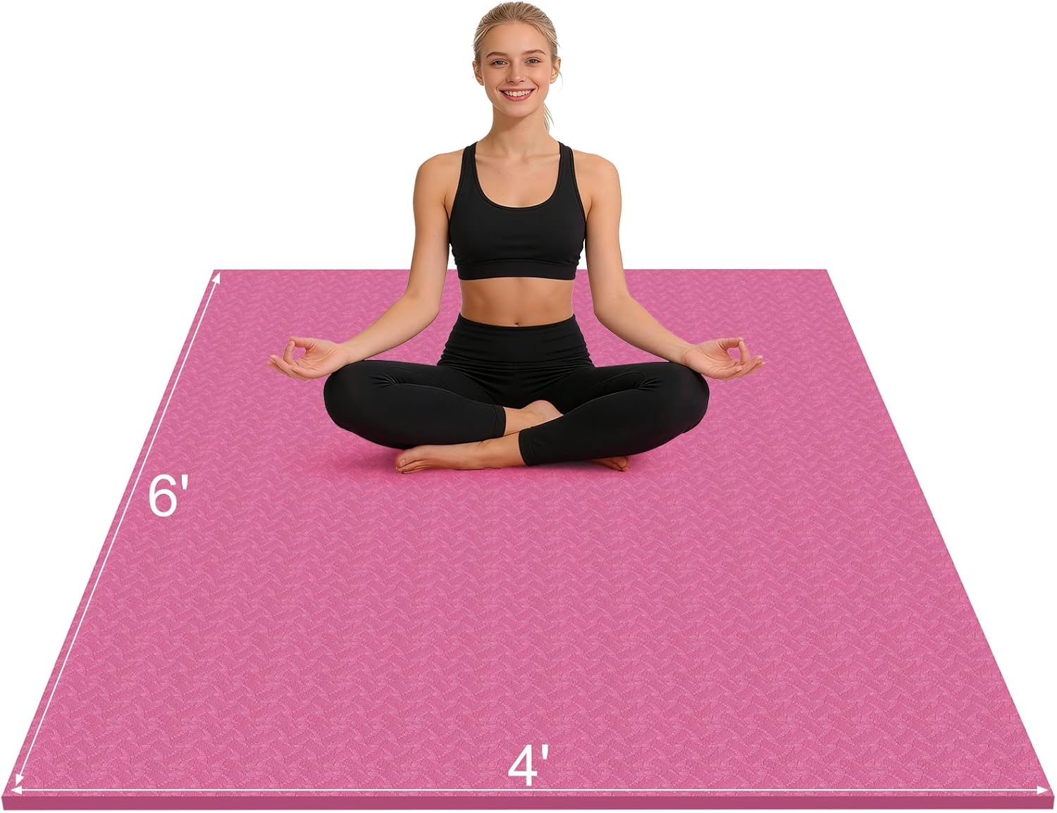 RINREA Large Gymnastics Mat for Gymnastics Bar, 6'x4' Extra Thick Exercise Mat for Home Gym Workout