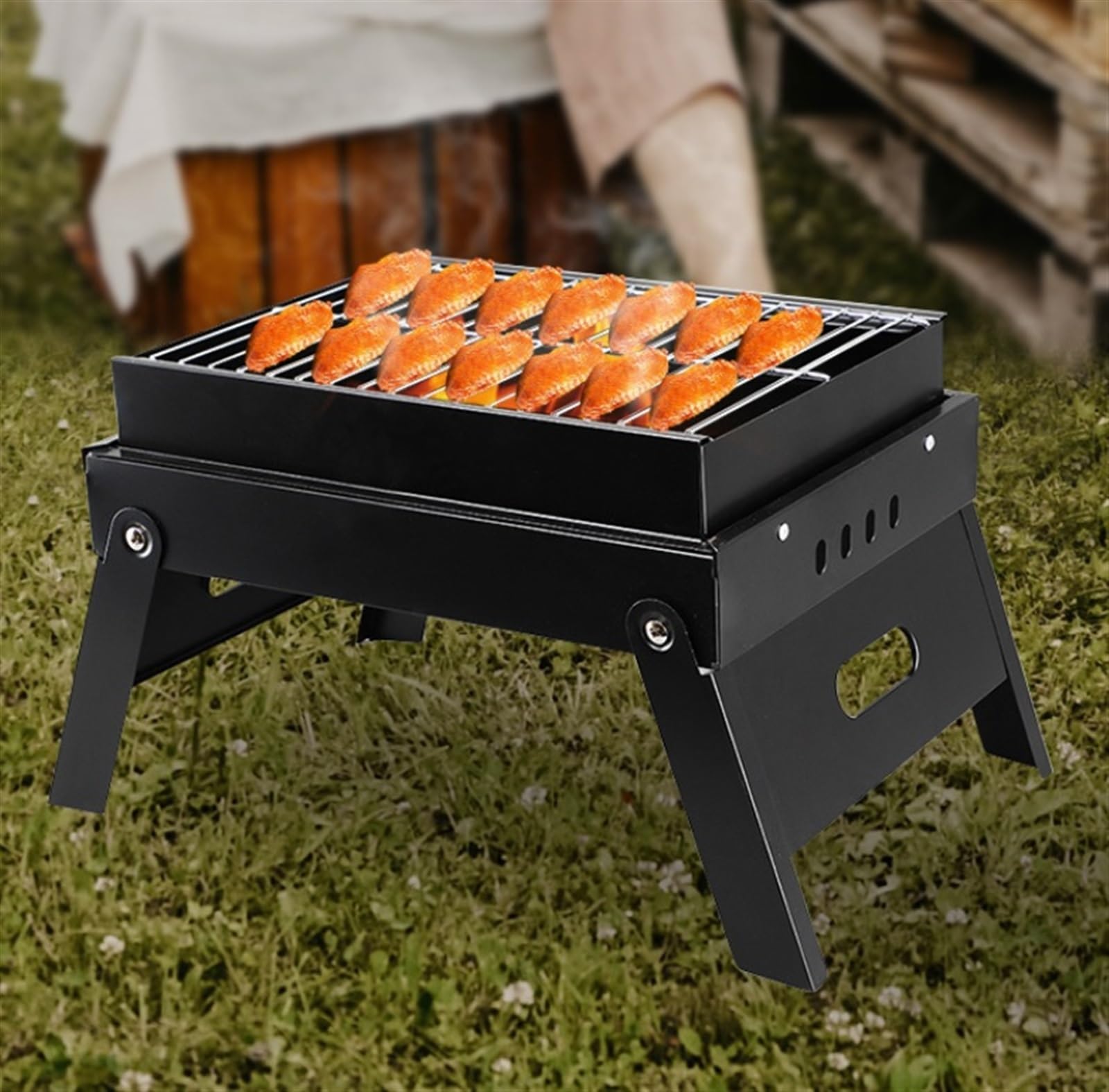 Grill na Węgiel Grill Na Świeżym Powietrzu Grill Węglowy Przenośny Grill Węglowy Do Gotowania Pikników Turystycznych Grill do Ogrodu