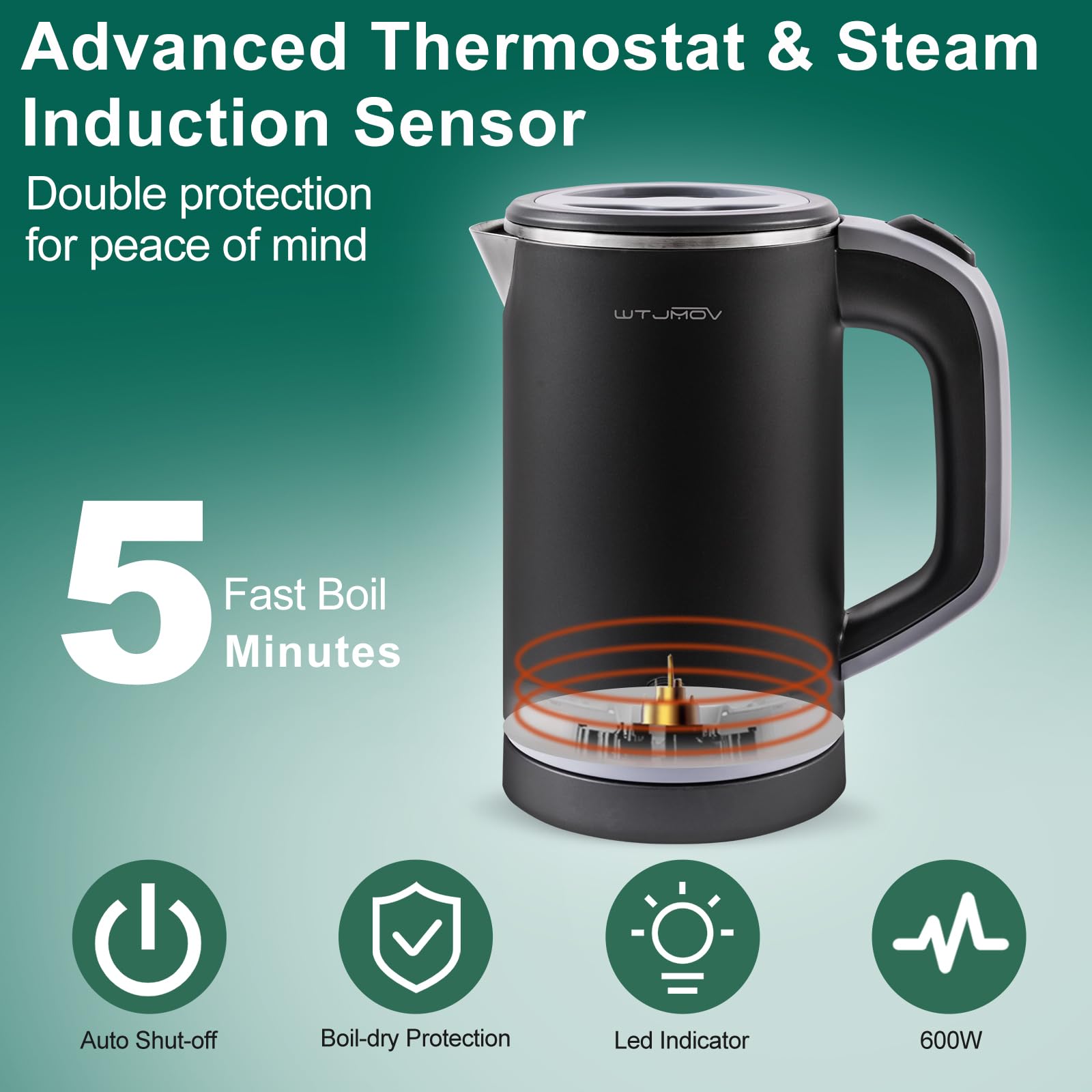 Portable Electric Kettle - Travel & Home Use -8