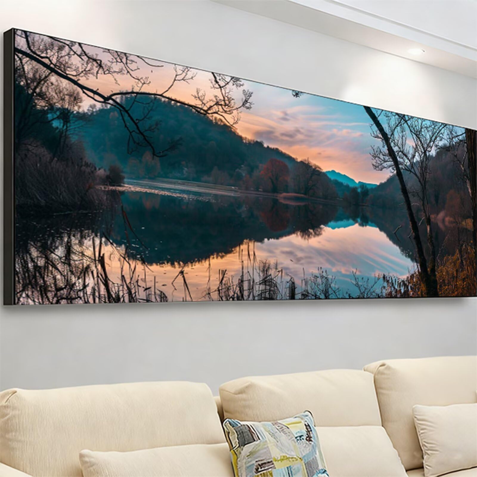 Duże diamentowe drzewo artystyczne zestawy do malowania diamentami dla dorosłych, 5D Dimond Art Lake Gem Arts and Crafts dla dzieci początkujących, zestaw do haftu krzyżykowego z kryształami strasu