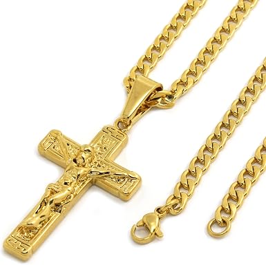 Mens Gold Tone Stainless Steel Nugget 