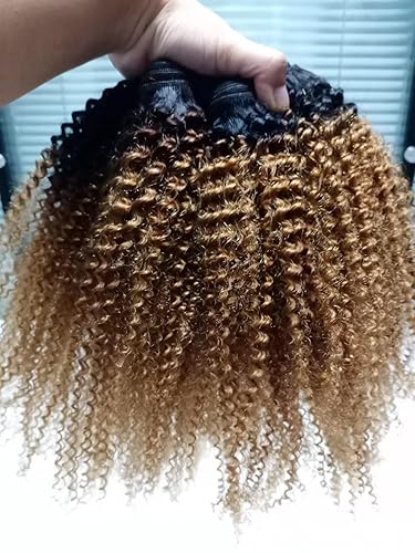 Miniatura 9 de Paquetes de cabello humano rizado afro mongol, 18, 18, 18, 18 pulgadas, 4B 4C, afro a granel, cabello humano virgen birmano rizado para mujeres