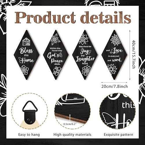 Miniatura 21 de CHDITB Decoración de pared de cactus, letrero de madera azteca, decoración de pared con temática natural, arte de pared moderno para oficina, hogar