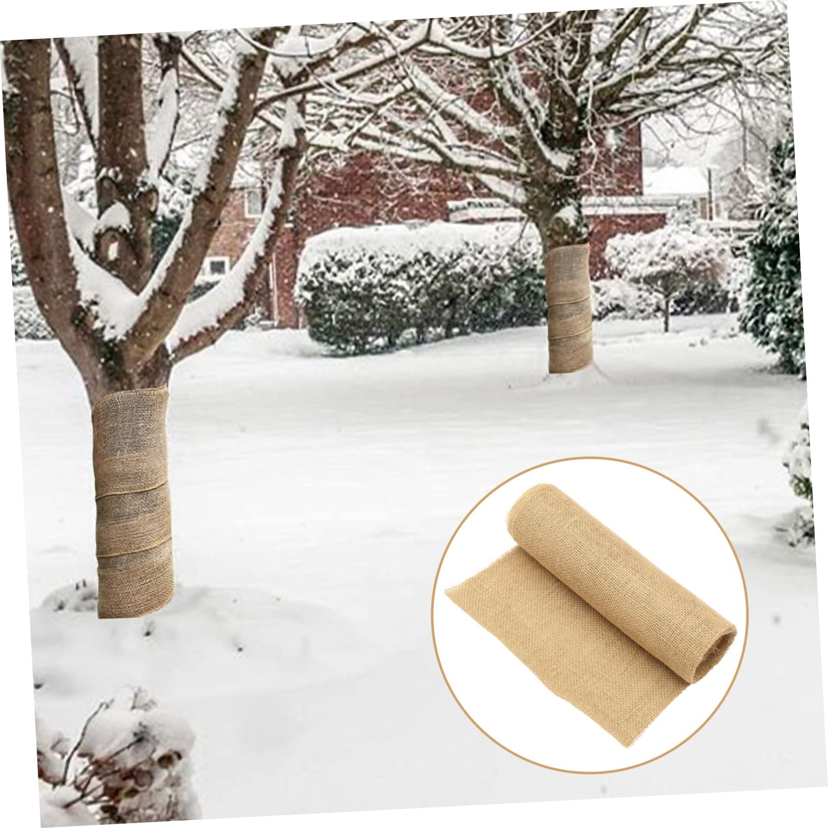 TOYANDONA 1Rotolo Avvolgimento per Freddo Protezione per Piante Copertura Juta Naturale per Frutteti e Arbusti