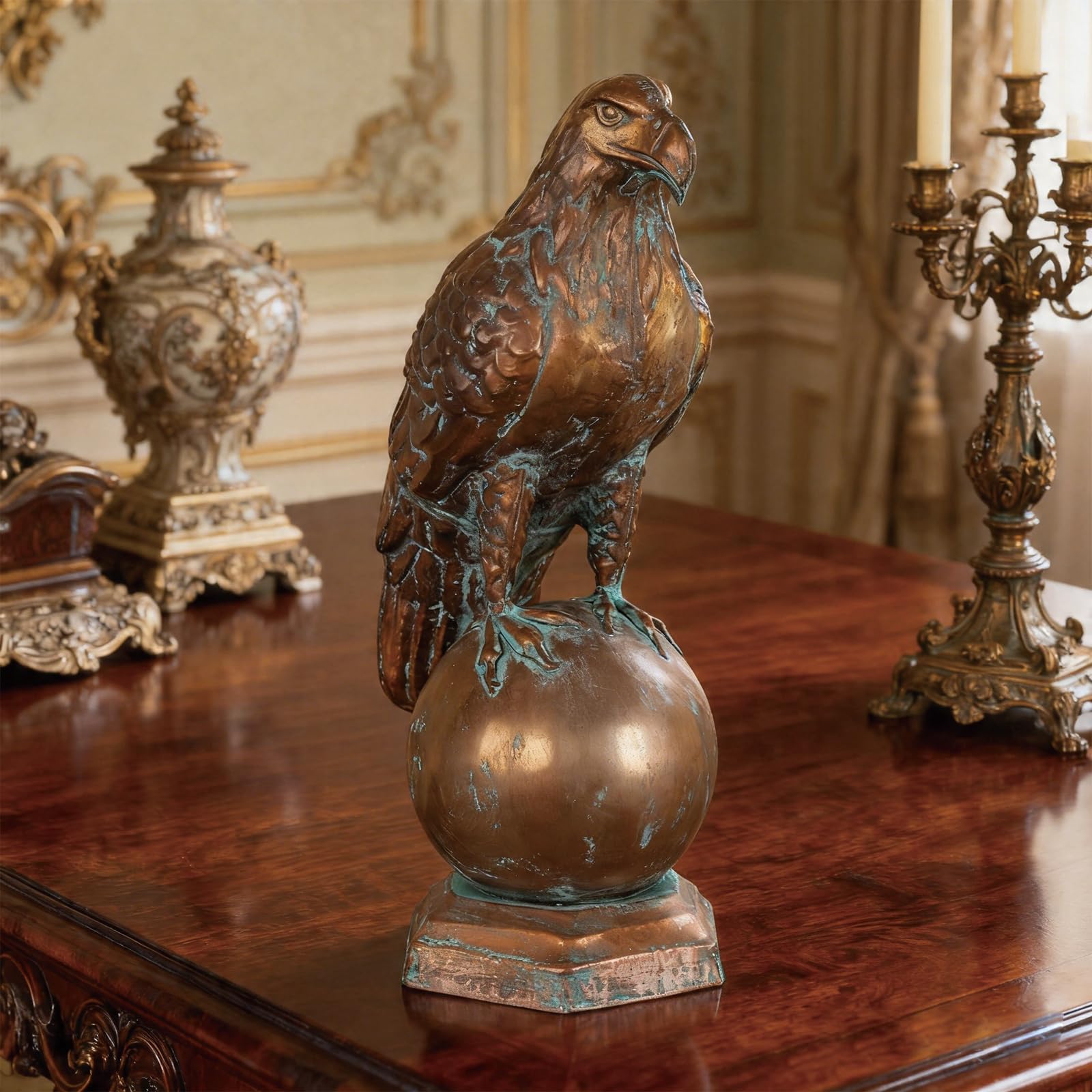 Amazon.com: CLYB Antique Copper Eagle Statue for Outside,20.9 