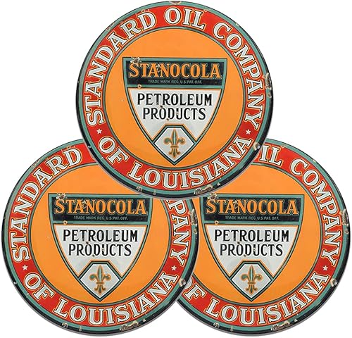 Miniatura 304 de Brotherhood Letrero de gas vintage de reproducción de letreros de metal vintage, letrero redondo de metal para garaje y hogar, 8 pulgadas de Nourse