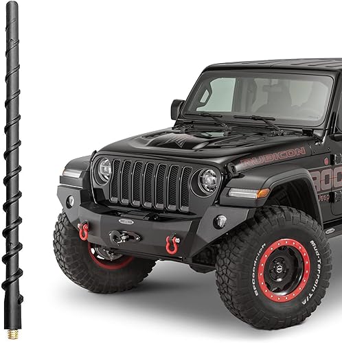 Miniatura 190 de VOFONO - Antena compatible con Jeep Wrangler y Gladiator 2007-2024, accesorios para Jeep, antena corta para Jeep Rubicon, Sahara, Sport, Willys