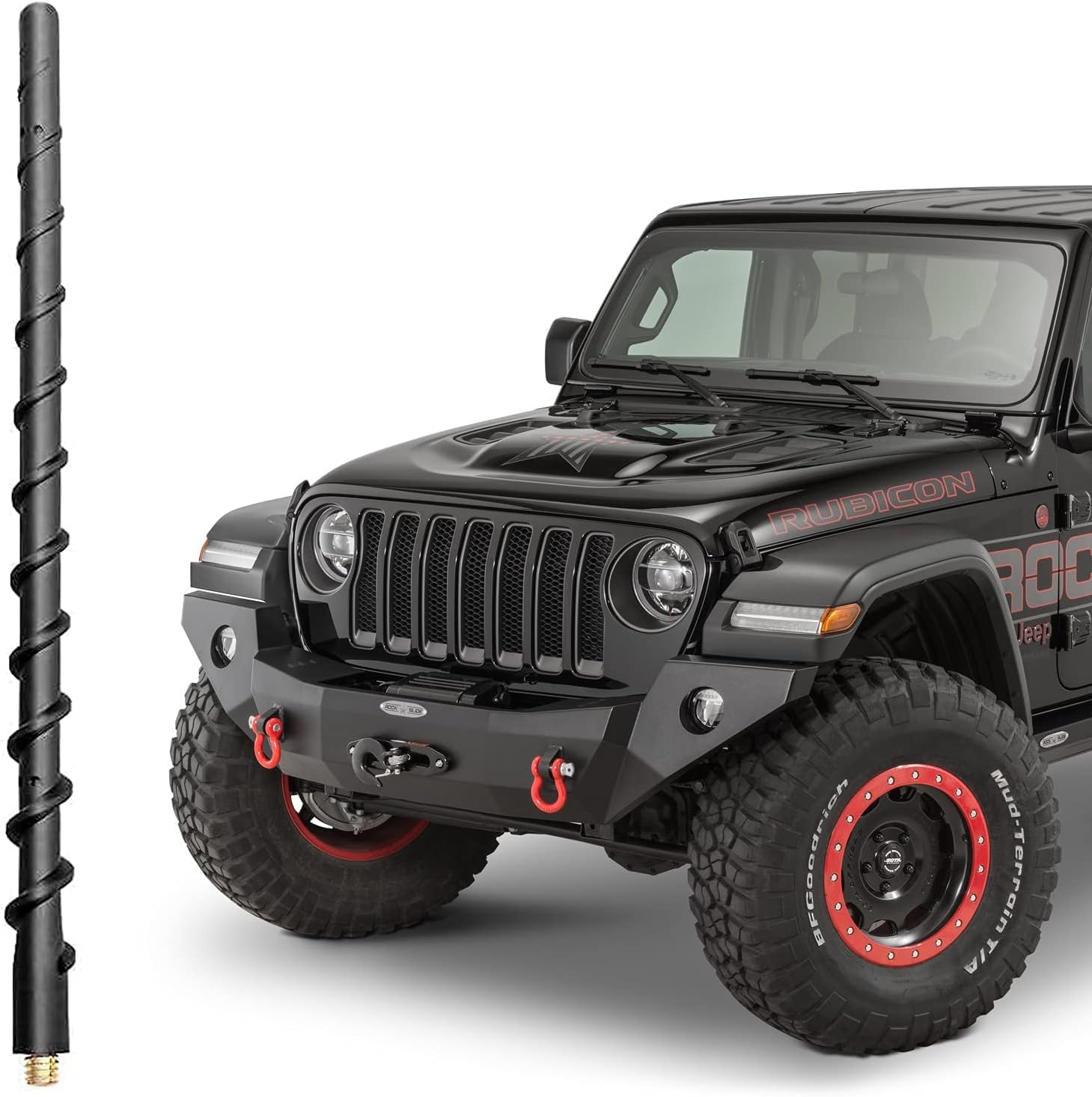 VOFONO 13 Inch Antenna for Jeep Wrangler Gladiator 2007-2025, Short Antenna for JL JK Rubicon Sahara Unlimited Sport Willys 4xe Mojave High Altitude Jeep Accessories