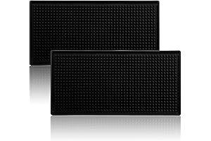 Tebery 12 x 6 Inch Spill-proof Small Bar Mat Pack of 2