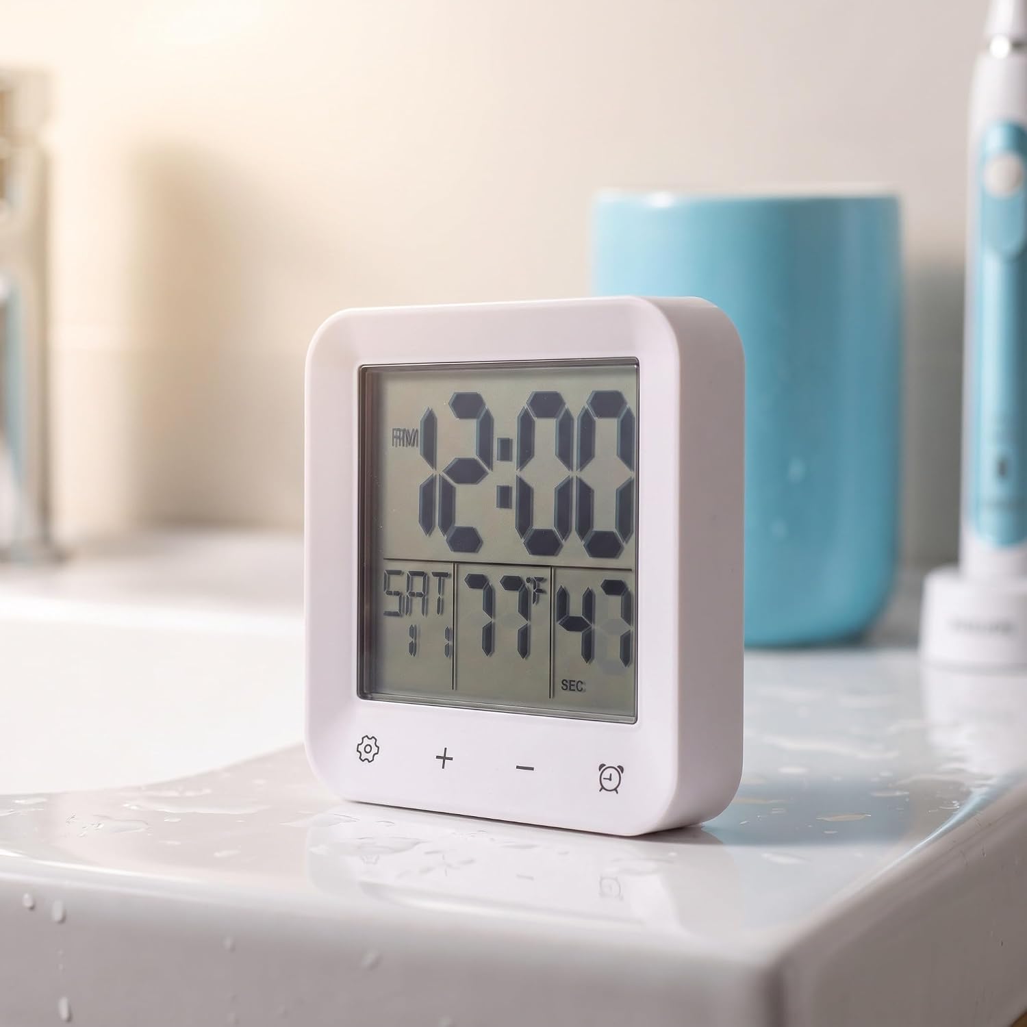 Ipetboom Bathroom Clock - Waterproof Shower Timer - Digital Wall Clock