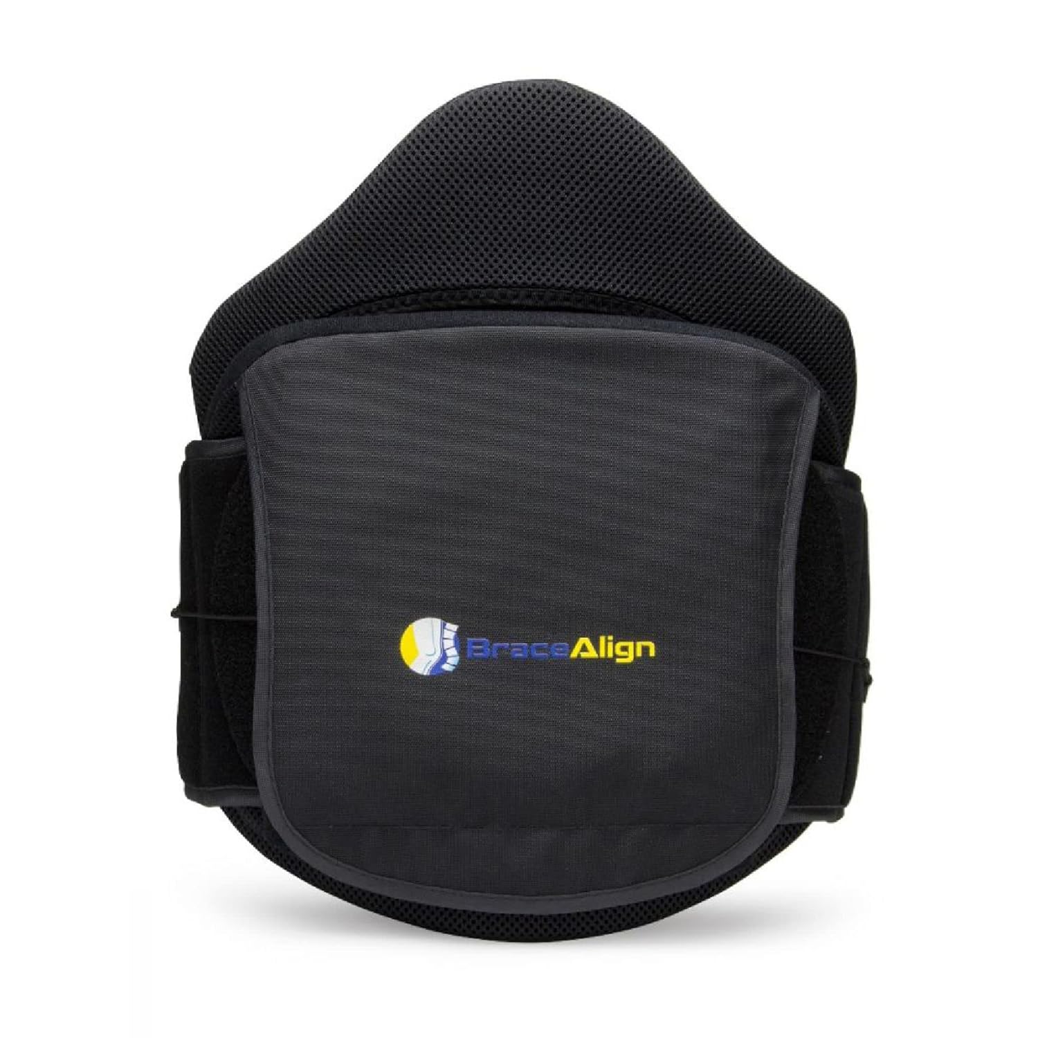 Black Adjustable Lumbar Support Back Brace
