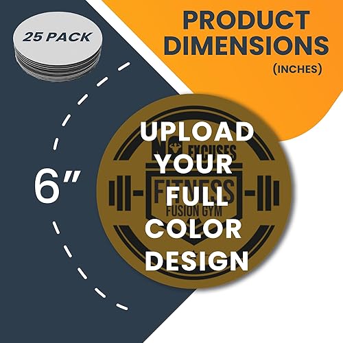 Miniatura 18 de Magnet Me Up Imán redondo personalizable de 30 mil, 6 pulgadas, imán de coche resistente a la intemperie para empresas, equipos deportivos