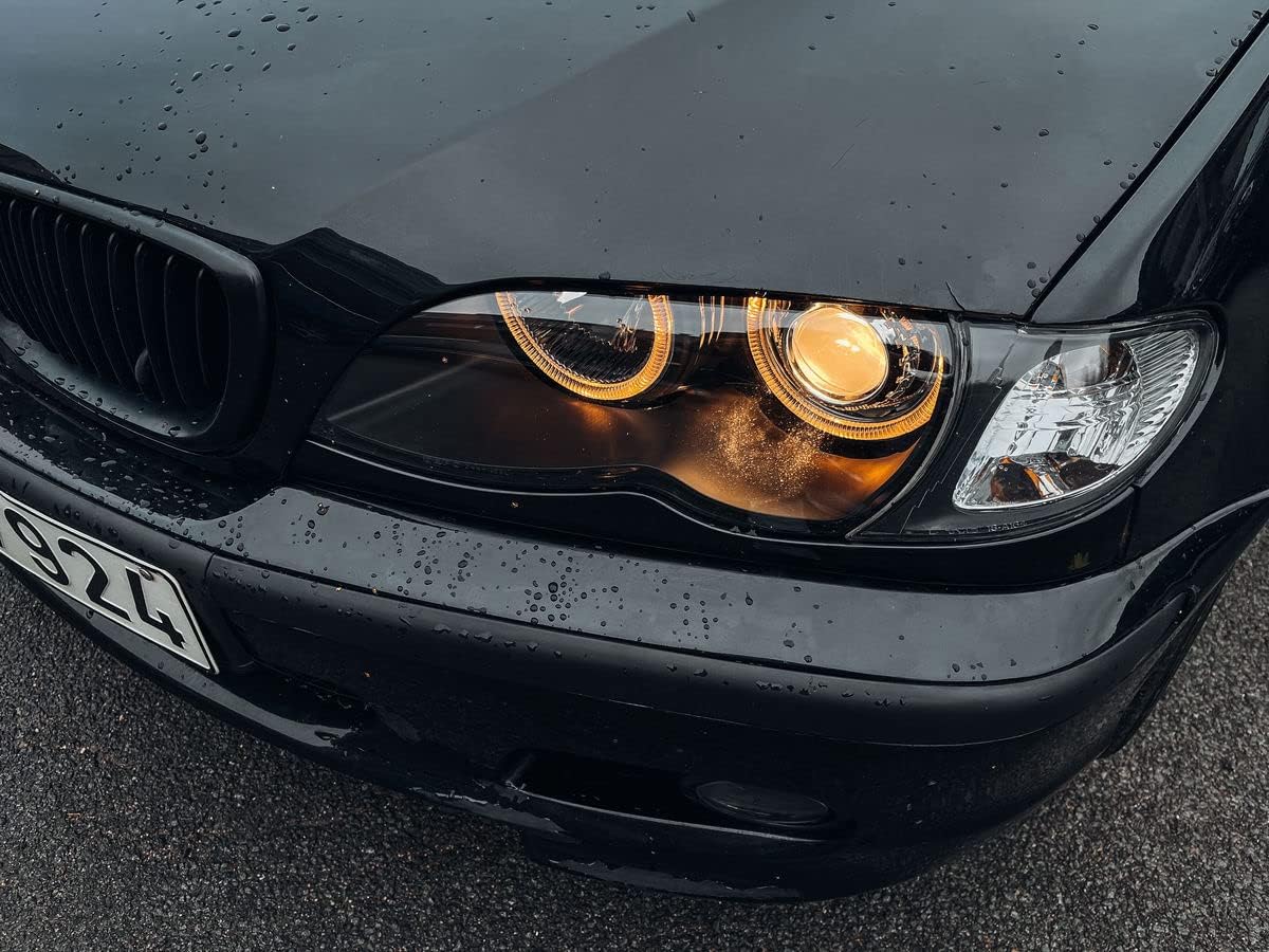 ANGEL EYES BLACK HEADLIGHTS For BMW E46 01-05 LCI Saloon Touring