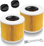 Baxcdyswe Lot de 2 filtre à aspirateur pour karcher WD series WD2 WD3 WD3P A2004 MV2 MV3 filtres à cartouche, Filtre de rechange pour Kärcher aspirateurs humides et secs 6.414-552.0/64145520 - 1