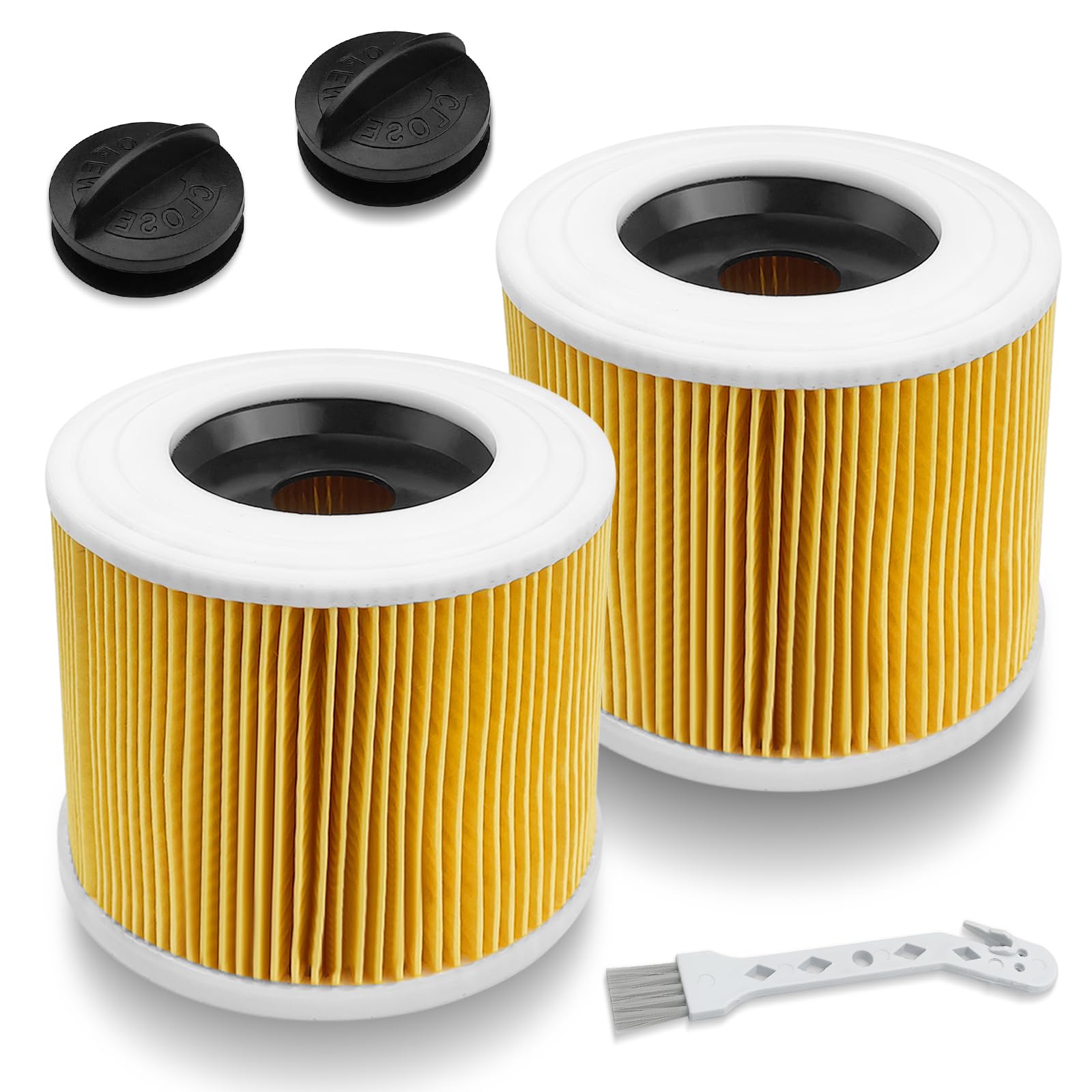 Lot De 2 Filtres à Cartouche Pour Aspirateur Kärcher WD2 WD3 WD3P MV2 MV3 - Référence 6.414-552.0 - 8