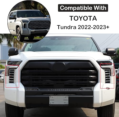 Miniatura 2 de Cubierta de rejilla de ventilación para faros delanteros de automóvil, compatible con Toyota Tundra 2022-2023, rejilla de malla para rejilla de