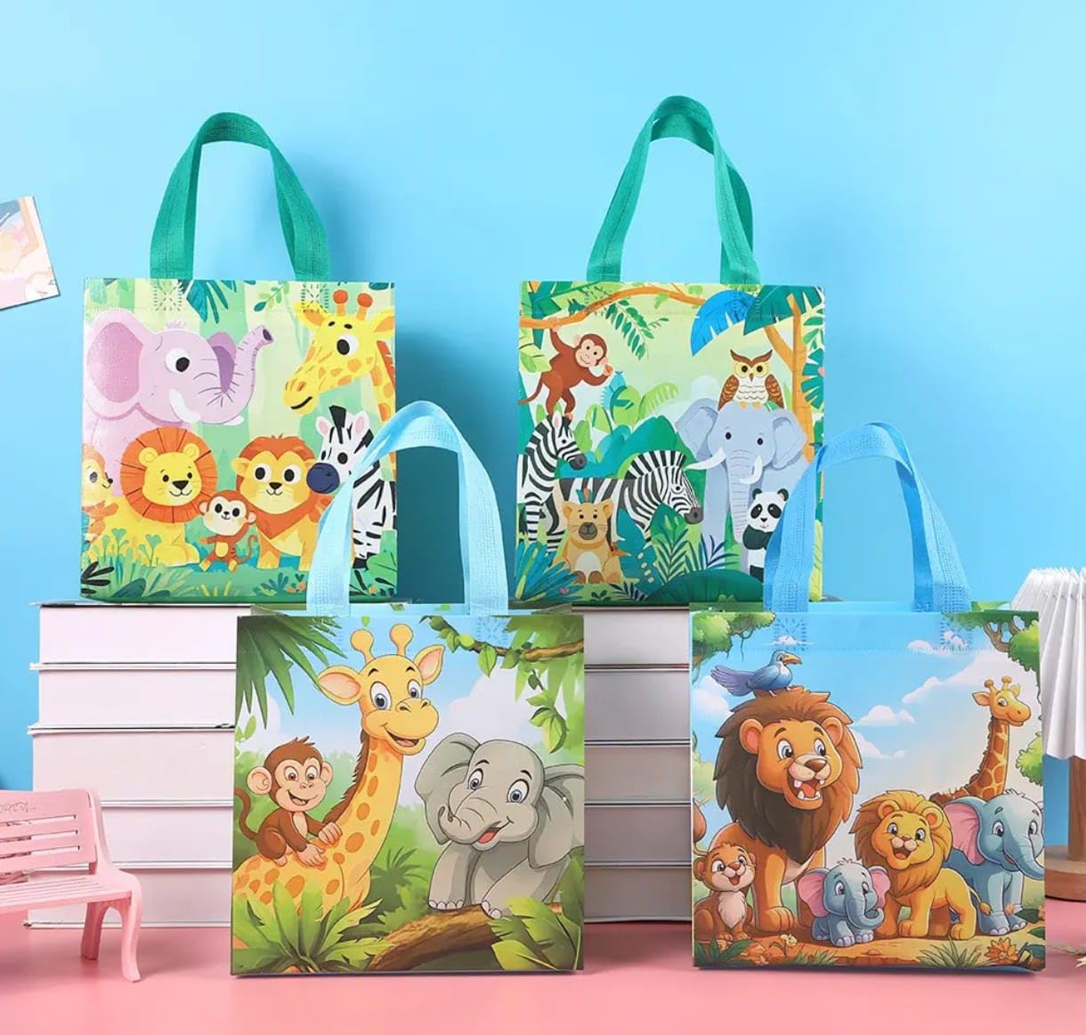 Colorful Kids Birthday Gift Bags - 12 Pack -2 Colorful Kids Birthday Gift Bags - 12 Pack -2