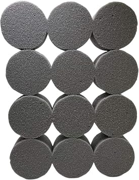12 Dry Florist Foam Blocks (Cylinder Shape) for Crafts - Flower Arranging Accessories for Wedding