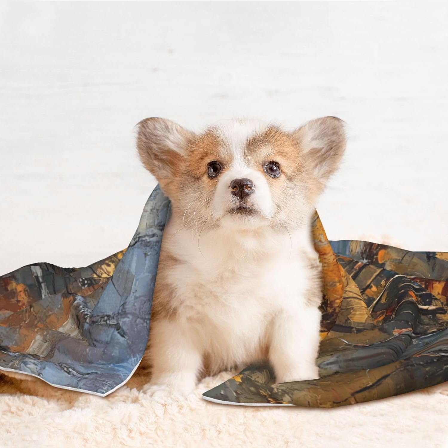 Forest River Large Printed pet Blanket - Suitable for pet kennels/Dog beds/cat Baskets