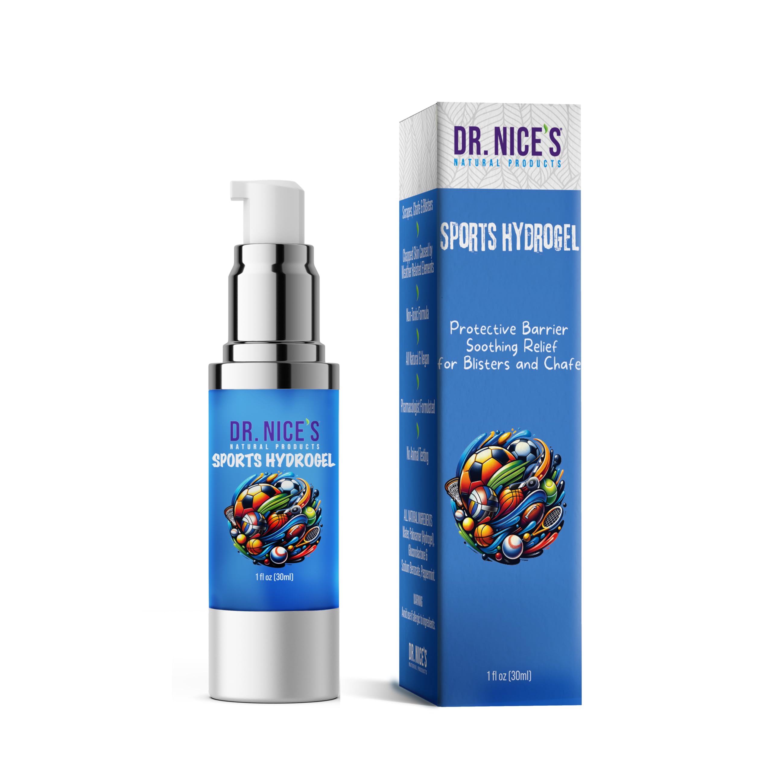 DR. NICE'S Sports Hydrogel - Soothing Skin Refresh | for Minor Blisters, Scrapes, Friction or Weather Chap or Chafe Discomfort | Topical Hydrogel (30 mL) — Amazon image 5