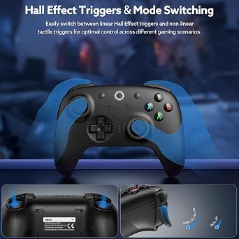 8Bitdo Ultimate 2 Wireless Controller (Black) - TMR Joysticks | For Windows & Android, Switchable Hall Effect/Tactile Triggers, RGB Fire Ring, 8Speed Wireless Tech, Charging Dock