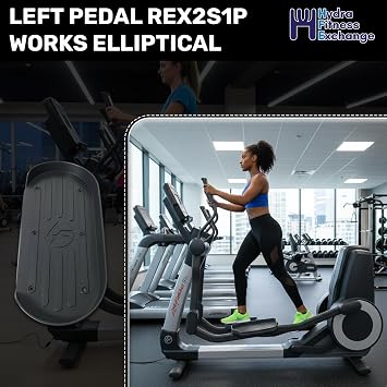 Life Fitness X1 Elliptical Left Pedal Replacement REX2S1P | OEM Crosstrainer Foot Pedal Platform | Fits X1-XX00-0104 X1-XX00-0203 X1-XX00-0303 | 16 x 7 x 3