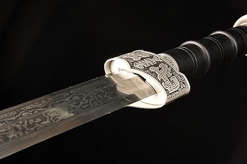 Miniatura 7 de Espada china de espiga completa de acero plegado de Damasco Zhao Yun