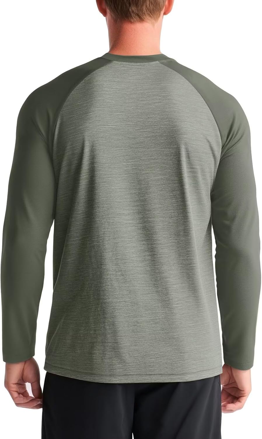 Zengjo Raglan Shirt Men Long Sleeve Colorblock Baseball Tee Casual Knit Jersey Top - Image 4