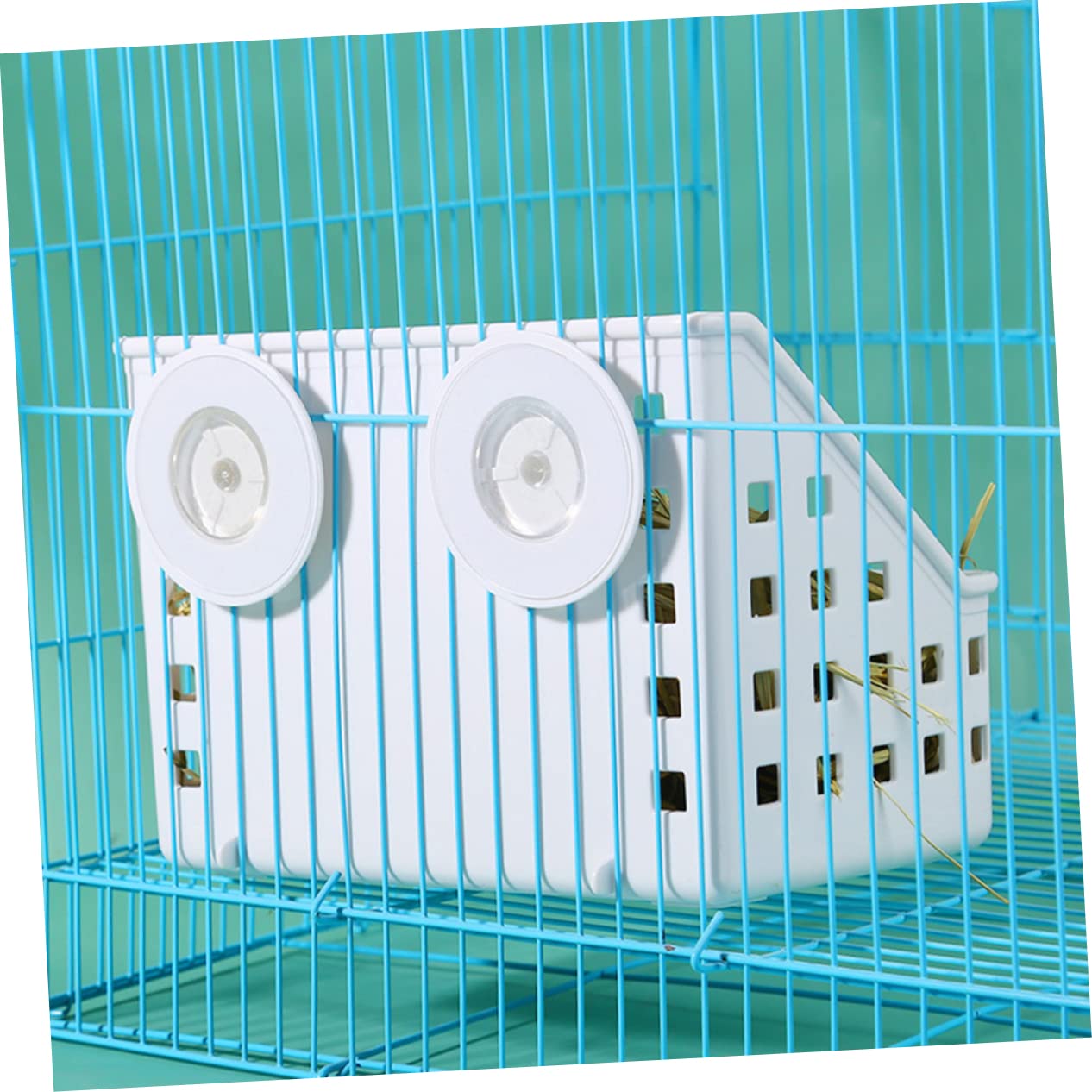 FRCOLOR 2piezas Comedero De Plástico para Conejos y Pequeños Roedores Alimentador Fijo para Heno y Comida para Chinchillas y Cobayas Diseño Organizado y Resistente Desperdicios