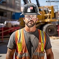 Vista 44 de Carbon Fiber Pattern Full Brim Hard Hat with Visor-OSHA Approved Construction Safety Helmet for Men Women,ANSI Z89.1 Vented Reflective Hardhat with