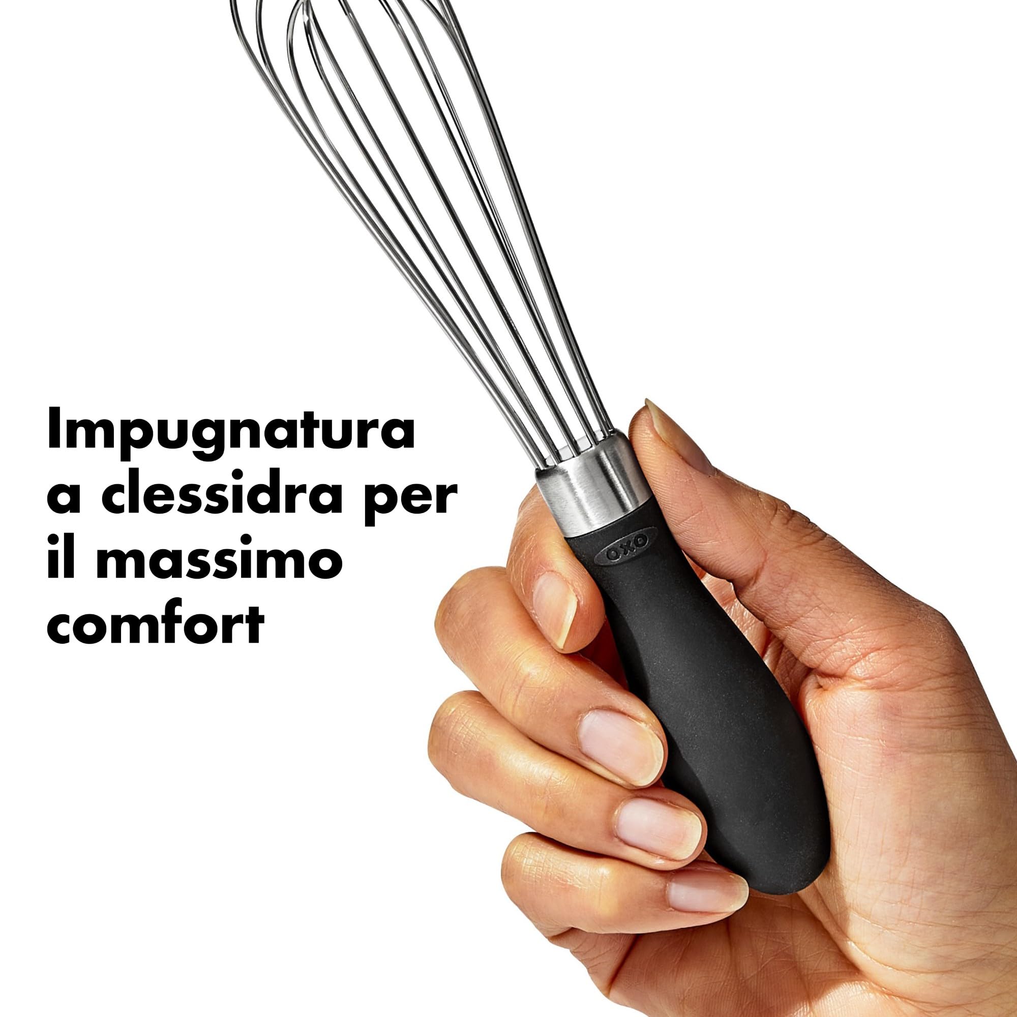 Frullino Per Uova Manuale In Acciaio Inox - Semiautomatico, A Pressione, Per Cucina, Facile Da Pulire - Foto 4
