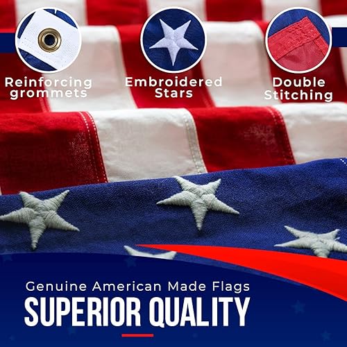 Miniatura 3 de Banderas de Estados Unidos para exteriores de 12 x 18 pulgadas, bandera estadounidense resistente para exteriores, bandera estadounidense de 12 x 18