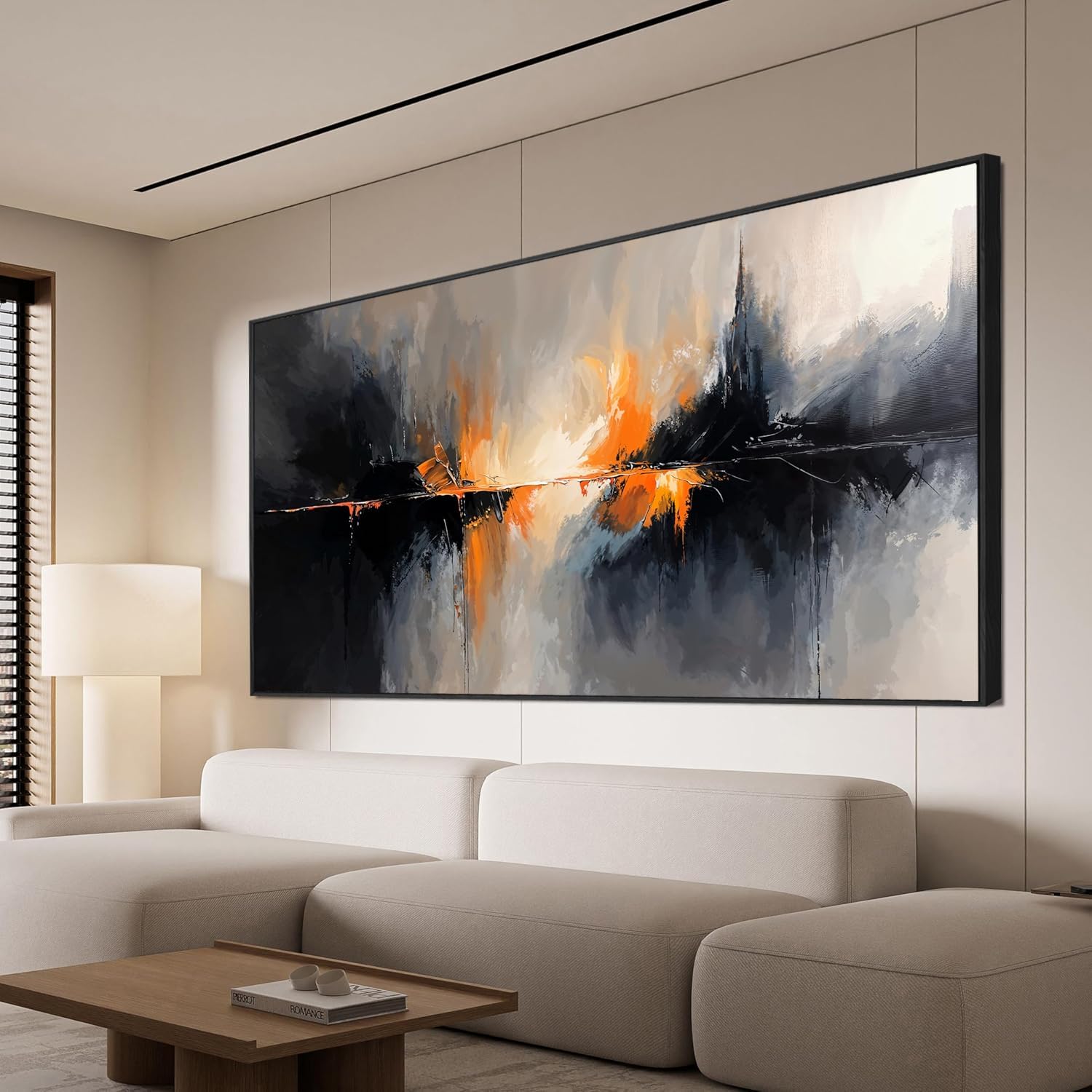 Photo 1 of TAIJXAGSG Large Modern Abstract Canvas Wall Art 29"X58"