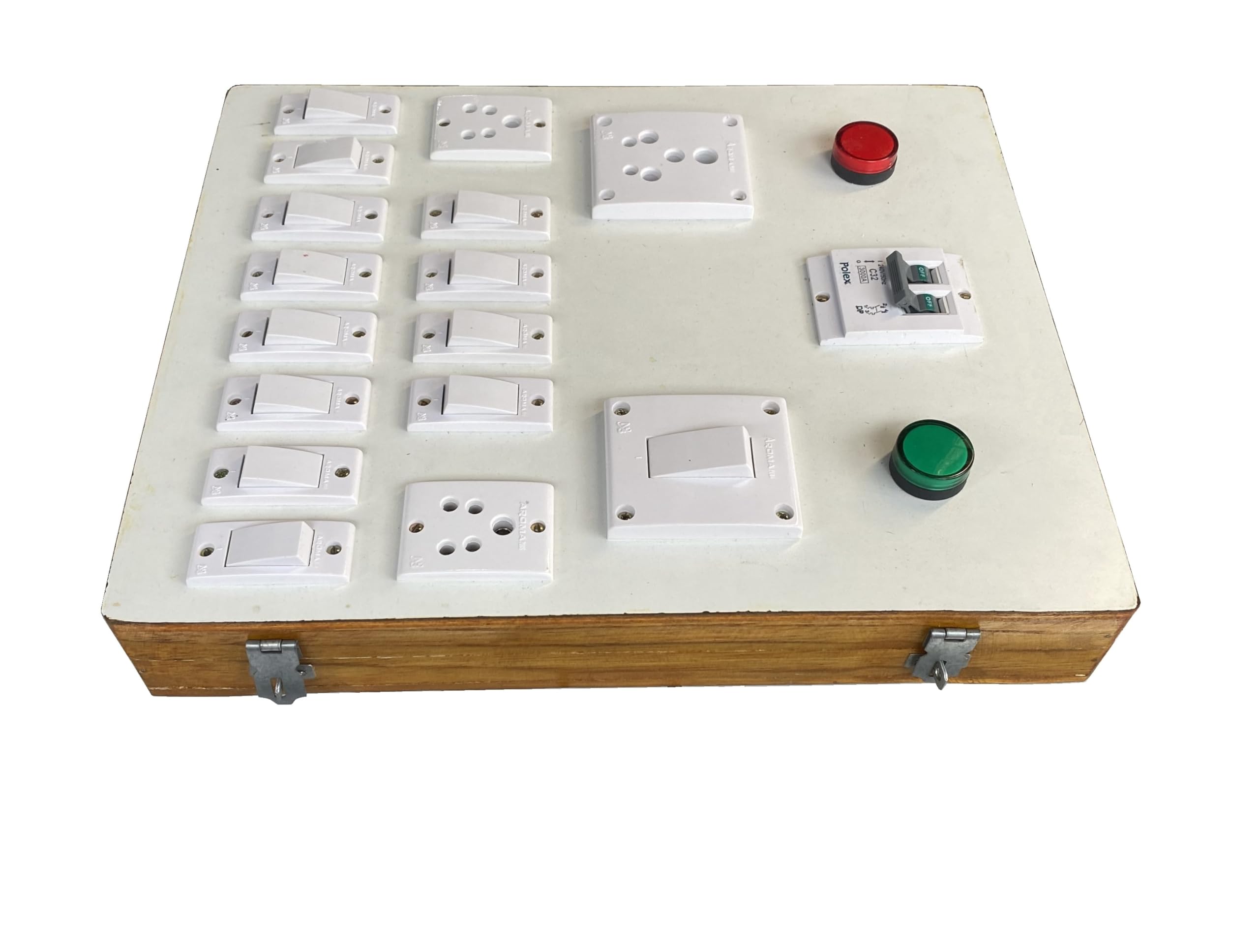 Wooden Electric Switch Board with Complete Wiring (1 Switch Wooden Electric Switch Board with Complete Wiring (1 Switch