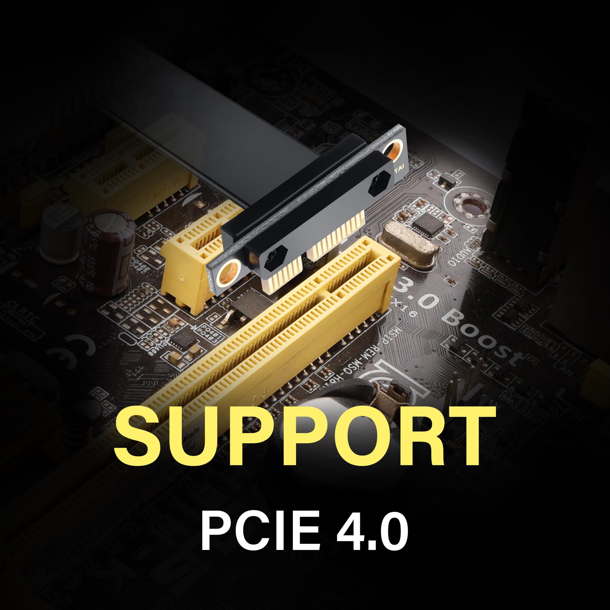 SinLoon Cavo di Estensione PCIe 4.0 X1 90 Gradi Cavo Riser PCI-E 1X Maschio a Femmina (30CM)