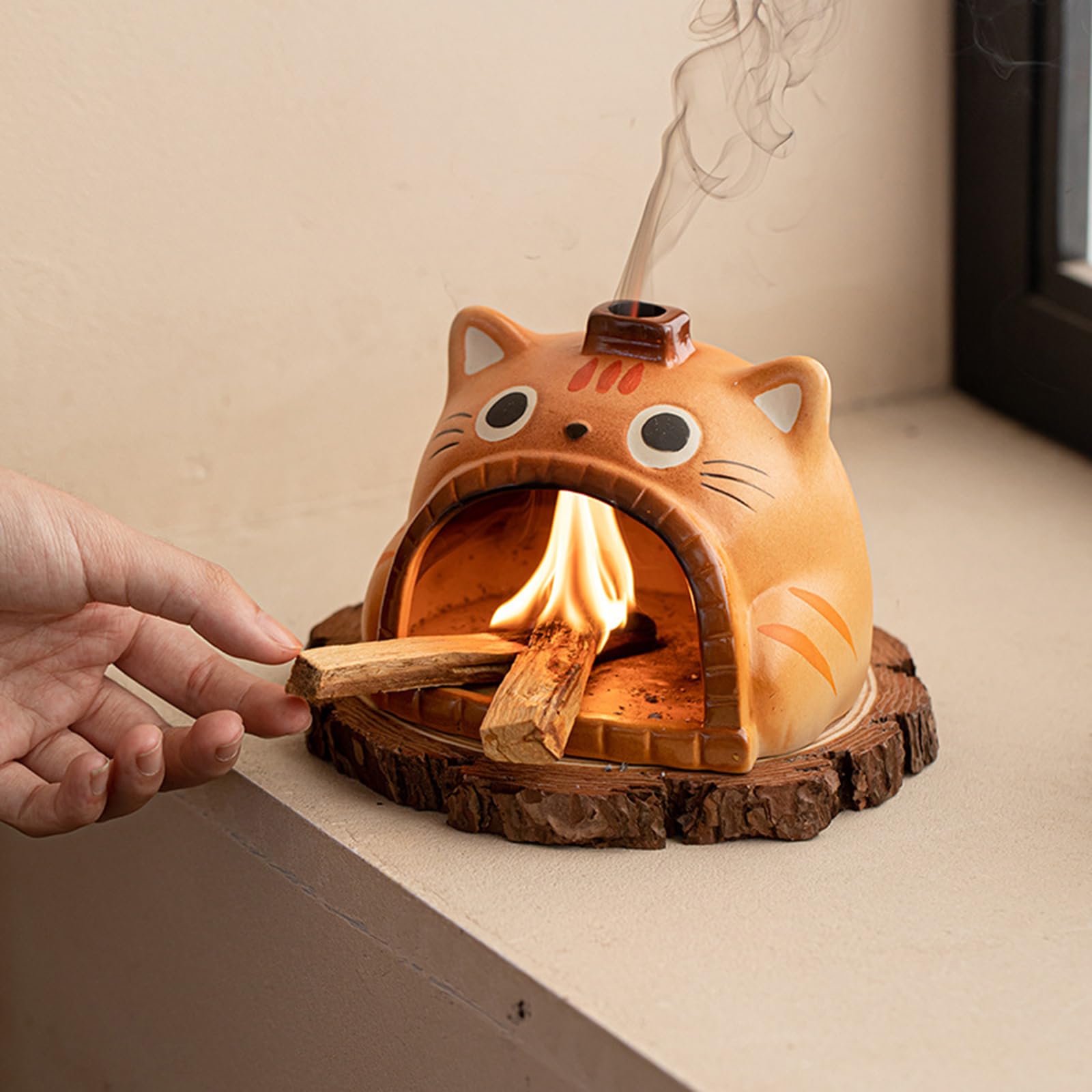 Vassoio in ceramica, vassoio in legno Santo con raccoglitore per relax, l ' atmosfera e l ' arredamento della stanza Porta fragranze per la camera da letto
