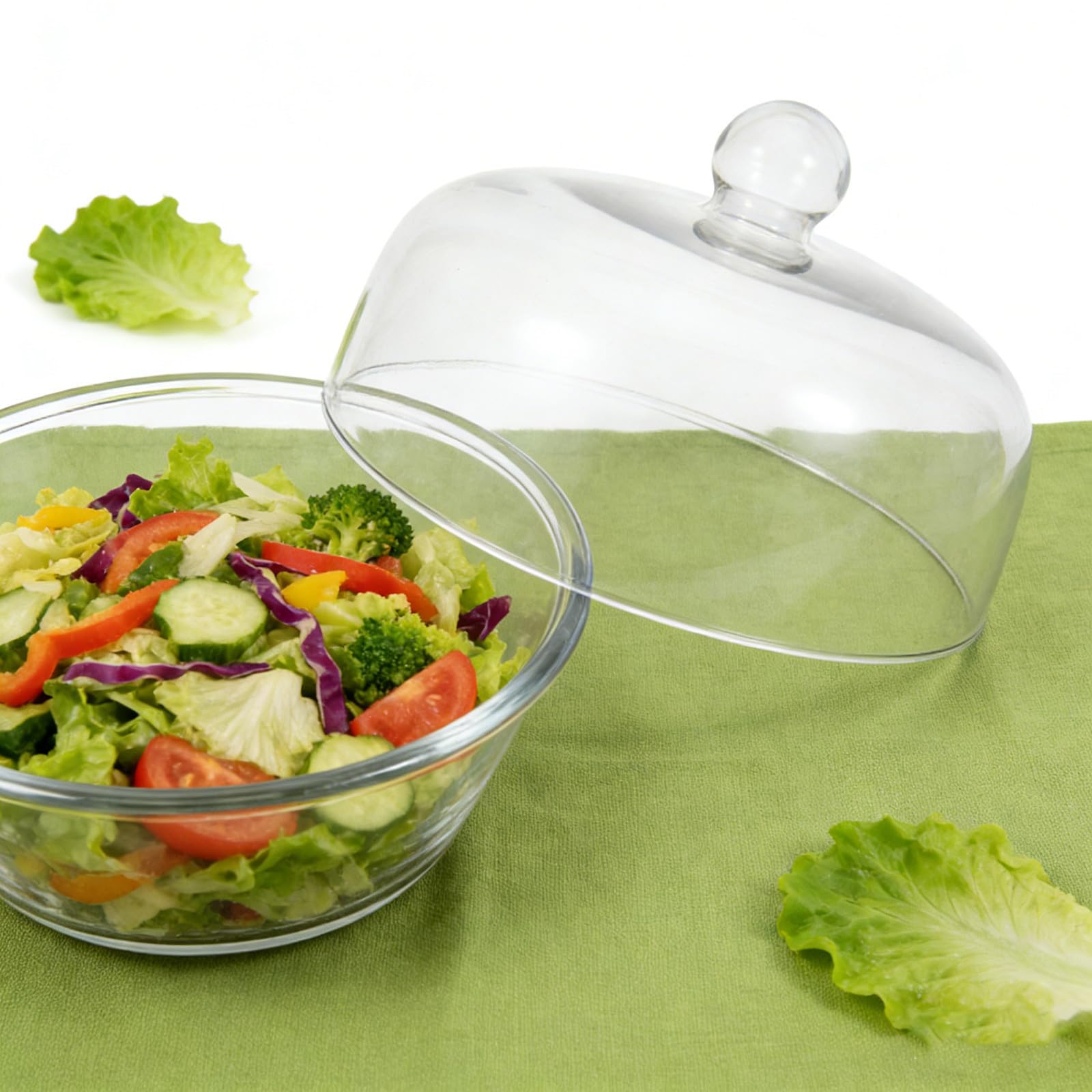 Mikrowellen Abdeckung aus Glas für Teller und Lebensmittel mit Rundem Dom Wiederverwendbar und Leicht zu Reinigen für Tägliches Kochen und Aufwärmen