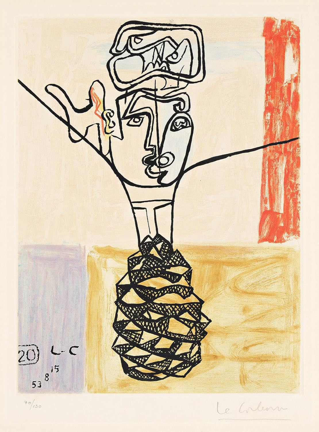 ZZYGGN GMGSW Untitled by Le Corbusier Poster Illustrations Wall Art Vintage Canvas Painting Le Corbusier Prints for Bedroom Picture Decor 40x60cm Frameless