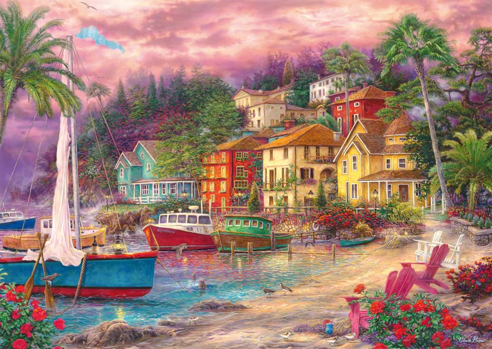 Thomas Kinkade. Nieuw. Het huis aan de zee. 1000 stukjes